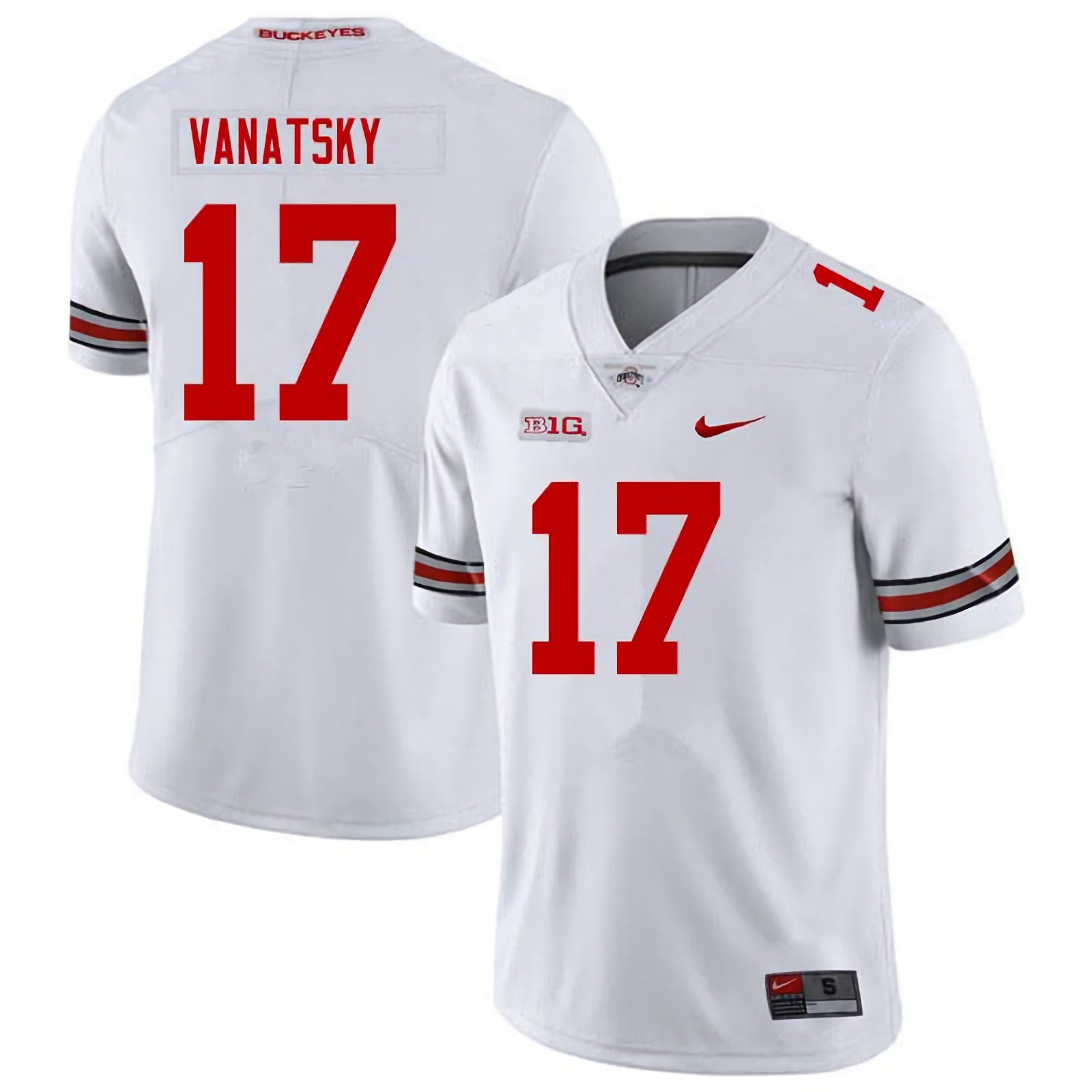 Danny Vanatsky Ohio State Buckeyes Men's NCAA #17 Nike White College Stitched Football Jersey TRD5056DU